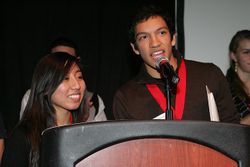 Youth Volunteer winners Cindy Ku & Javier Espinoza